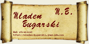Mladen Bugarski vizit kartica